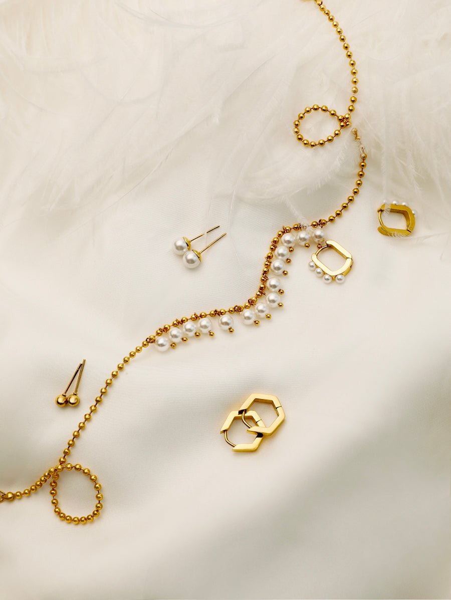 EmyriLume Pearl StudsEmyriEarringsRosé