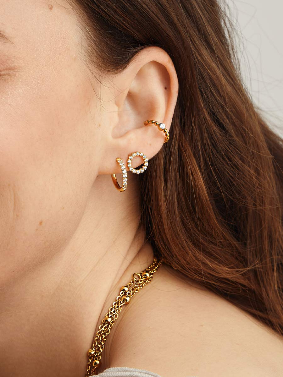 EmyriElara Pavé HoopsEmyriEarringsRosé