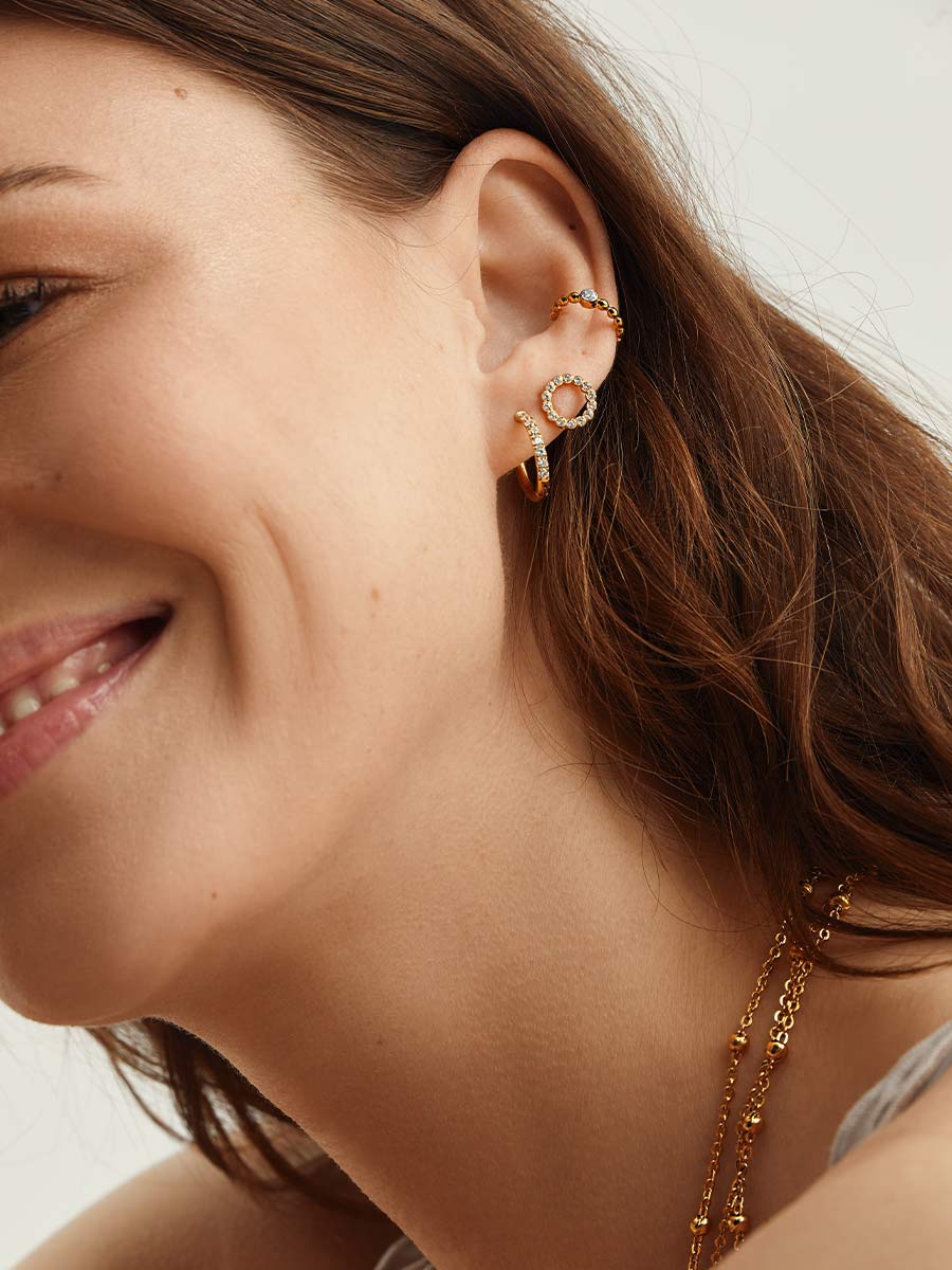 EmyriElara Pavé HoopsEmyriEarringsGold