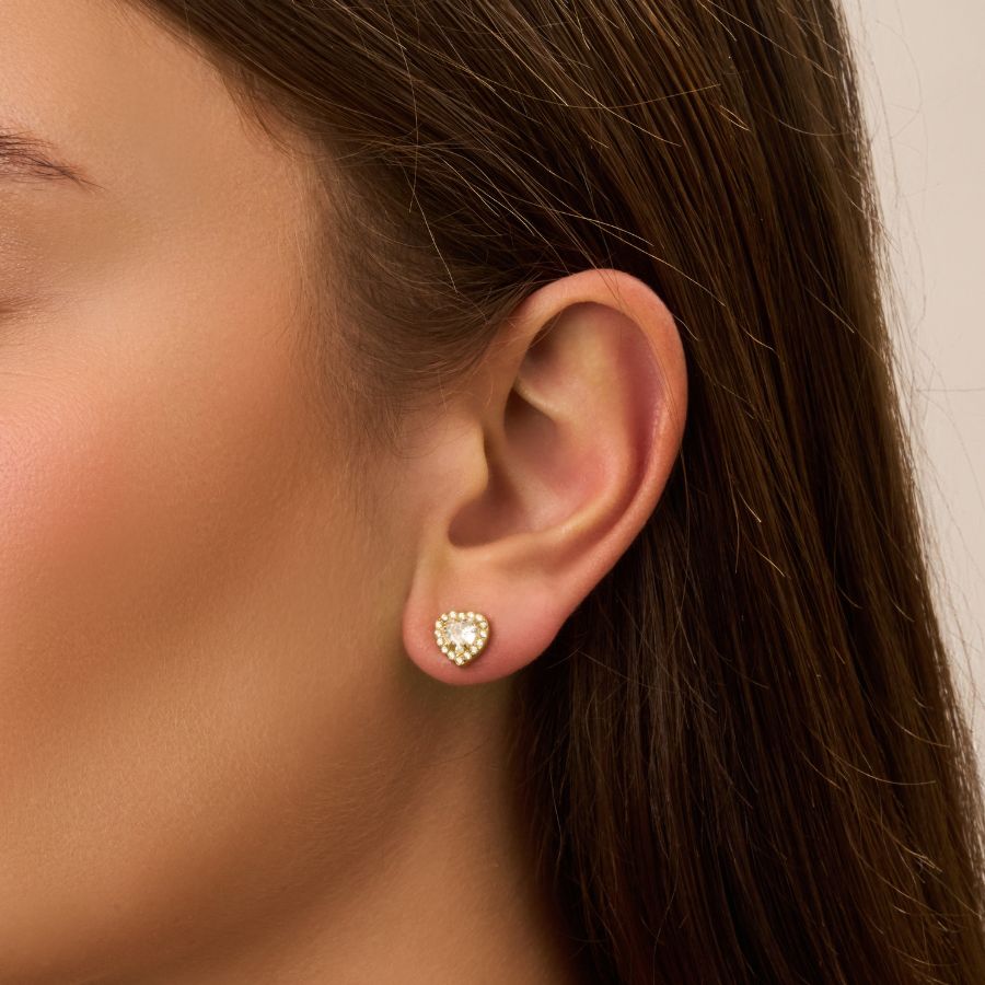 EmyriElara Heart StudsEmyriEarringsGold