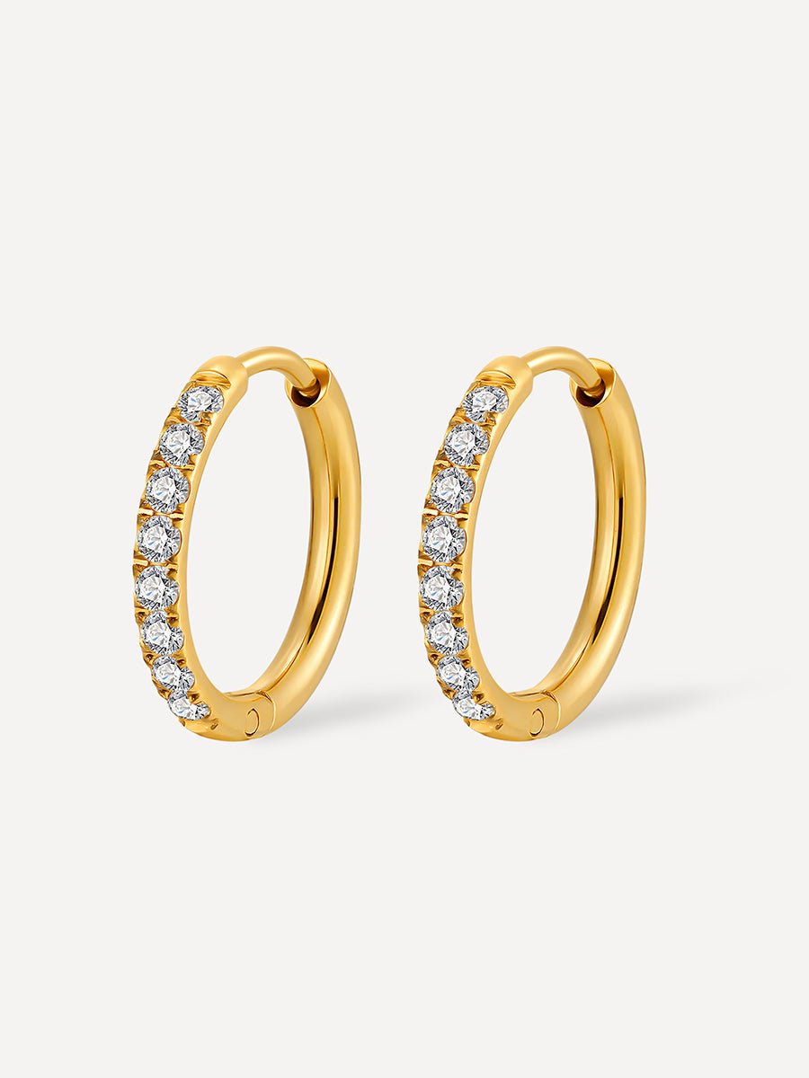 EmyriElara Pavé HoopsEmyriEarringsGold