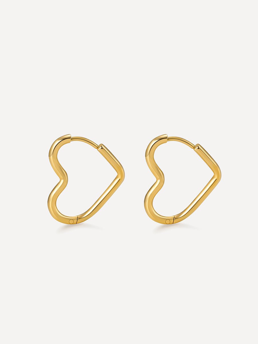 EmyriElara Heart HoopsEmyriEarringsGold