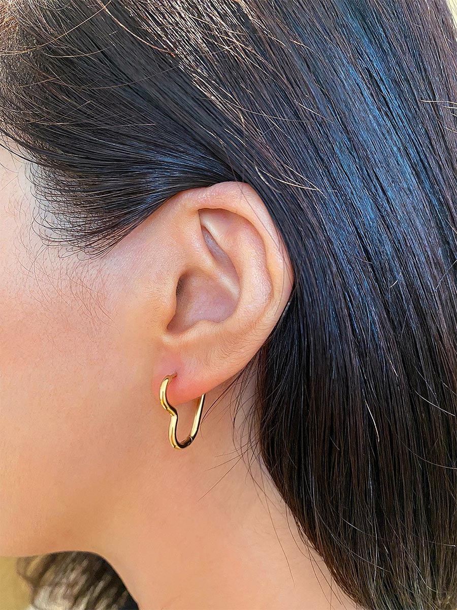 EmyriElara Heart HoopsEmyriEarringsRosé