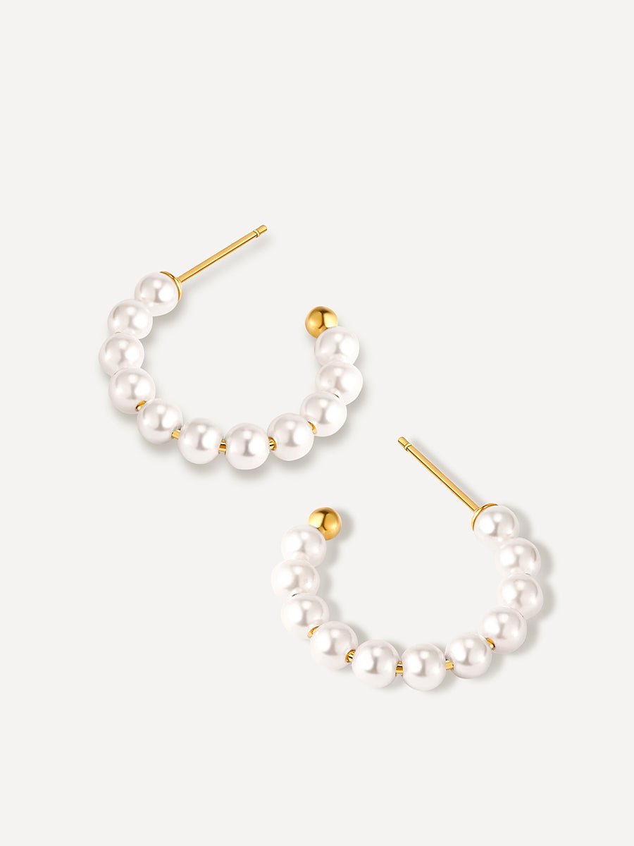 EmyriMira Pearl HoopsEmyriEarringsSilber