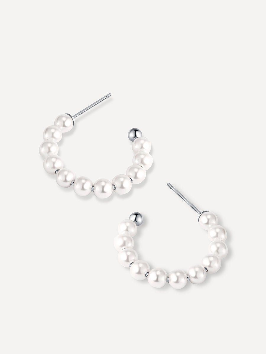 EmyriMira Pearl HoopsEmyriEarringsSilber