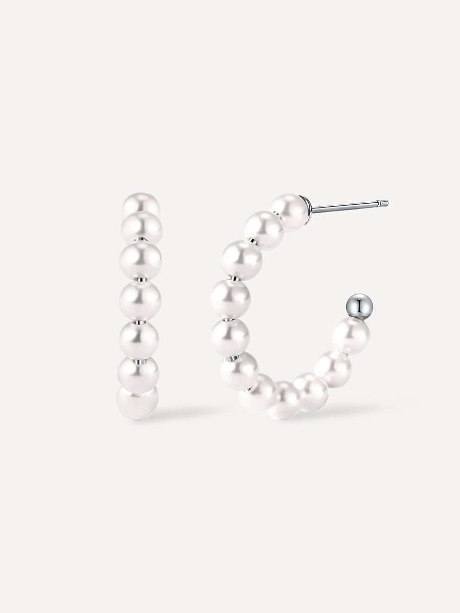 EmyriMira Pearl HoopsEmyriEarringsSilber