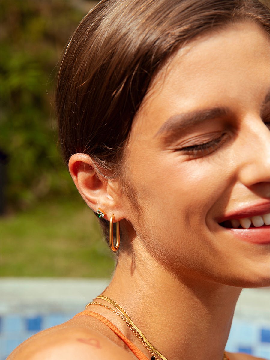 EmyriLume Oval HoopsEmyriEarringsGold