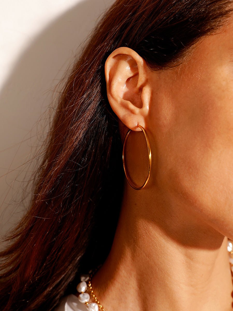 EmyriCaelis Round HoopsEmyriEarringsRosé