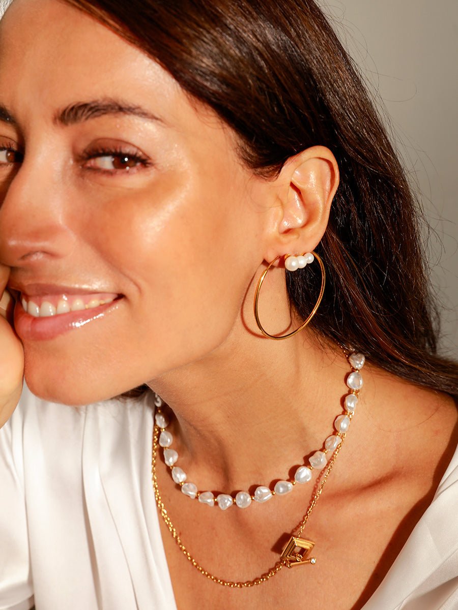 EmyriCaelis Round HoopsEmyriEarringsRosé